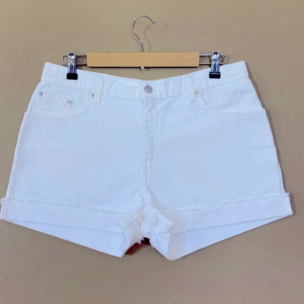 White Denim Shorts